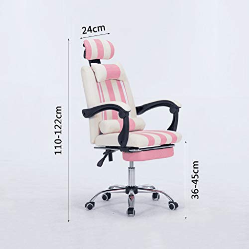 Office Chair/Administrative Chair/Ergonomic, Multi-Function Headrest, 360° Rotation, Telescopic Footrest, Strong Bearing Capacity, Color Optional (Black, Blue, Pink),Suitable for Office Workers