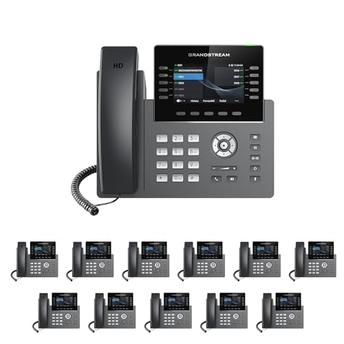 MM MISSION MACHINES Business Phone System G400C: Grandstream GRP2615 Phones + Cloud Server + Free 3-Months Cloud Phone Service (12 Phone Bundle)