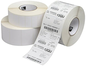 Zebra Technologies 10015341 Z-Select 4000D Paper Label, Direct Thermal, Perforated, 2.25" x 1.25", 1" Core, 5" OD (Roll of 2100, Case of 12 Rolls) (Pack of 12)