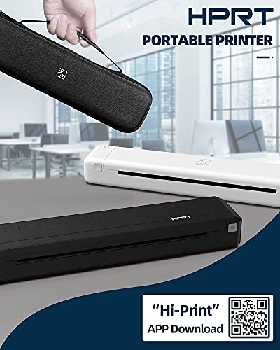 HPRT MT800 Wireless Bluetooth Monochrome Portable Printer, Case+Cartridge+Printer，Supports 8.5" X 11" US Letter,Compatible with Android and iOS Phone, No-Ink Technology.(MT800QC)