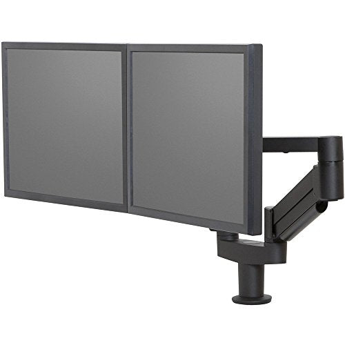 Ergotech 7Flex Dual Monitor Arm | Includes Dual Monitor Flex Arm for Computer Monitor Screens & VESA Adapter Plate, (75x75, 100x100) | Any Size Monitor Within 5-17 lbs. Weight Capacity | Black