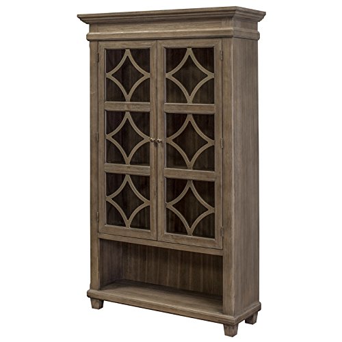 Martin Furniture IMCA4270 Glass Display Cabinet, Weathered Dove
