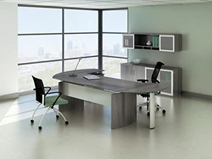 Safco Mayline Medina 63" Right Return Desk Extension, Gray Steel Laminate