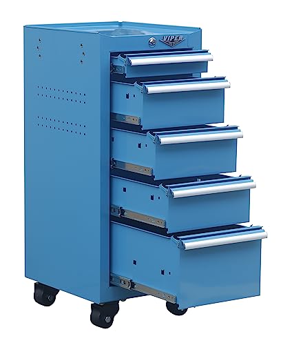 Viper Tool Storage V1605TLR Salon Cart, 5 Drawer, Teal