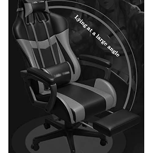 inBEKEA Home Conference Room Computer Gaming Chair with Footrest - Blue, Size: 64 * 64*(119~129) cm