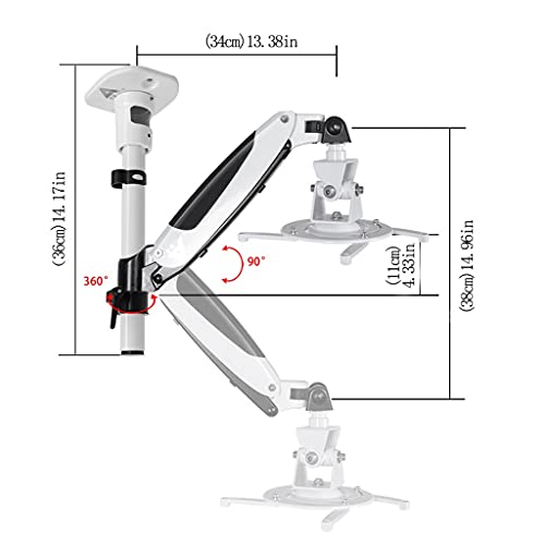 JKXWX Projector Hanger Bracket - Wall-Mounted Rotating Mount (14.33 lbs Capacity)