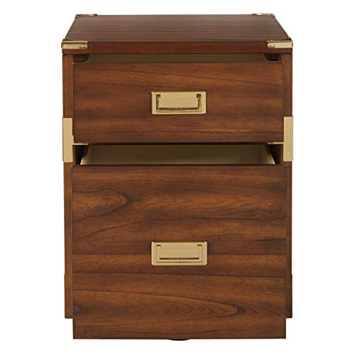OSP Home Furnishings Wellington 2-Drawer File Cabinet, Toasted Wheat