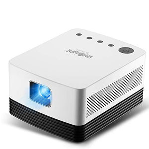 VIVIBRIGHT J20 Projector, DLP Portable Full HD Smart Projector with Android OS 18,000mAh Battery,1800 Color Brightness for Home Theater, Education, Small Business Environments as PPT Show