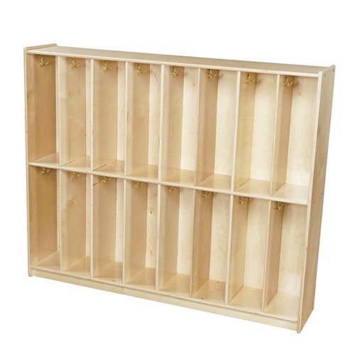 Contender 16-Section Classroom Coat Locker & Backpack Hanger, Daycare Cubby Coat Rack, Cubicle Coat Hanger For Office, School, Kindergarten, Montessorri