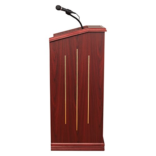 Oklahoma Sound 711-MY Prestige Floor Sound Lectern, 22" Width x 47" Height x 18" Depth, Mahogany