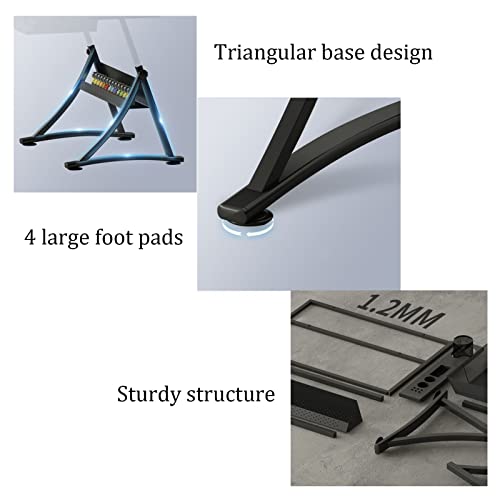 EESHHA Adjustable Glass Drawing Table with Storage