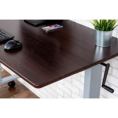 LUXOR Standup-CF60-DW Stand Up Desk, Crank Adjustable, 60"