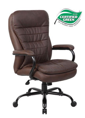 Boss Office B991-BB/CP Heavy Duty Double Plush LeatherPlus/CaressoftPlus Chair