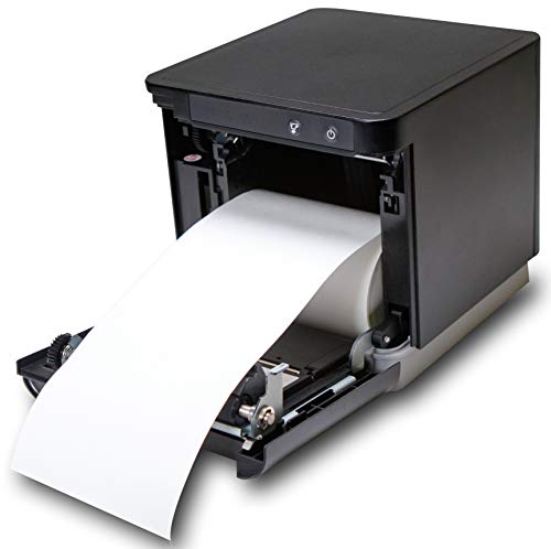 Star Micronics mC-Print3 3-inch Ethernet (LAN) / USB / Bluetooth / Lightning Thermal POS Printer with CloudPRNT, Peripheral Hub, Cutter, and External Power Supply - Black