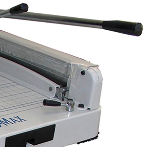Tamerica GUILLO-MAX Heavy-Duty Stack Manual Power Paper Cutter, 360 sheets or 1-1/2" thick copy paper cutting capacity, 17" cutting length, Capable of smoothly cutting up to 360 sheets of printer paper at a time
