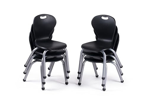 Schooled Student Stack Chair - Ergonomic Molded Seat Shell - Set of 6