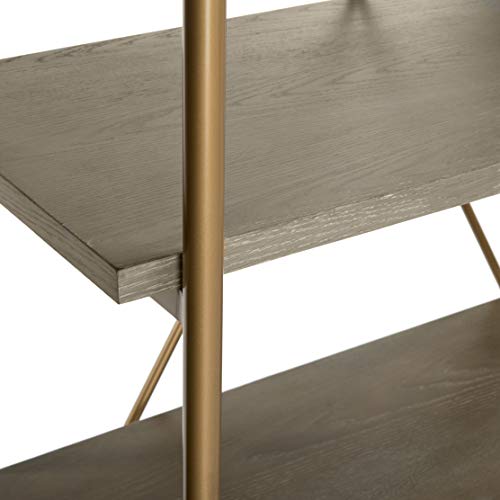 Safavieh ETG6206A Home Collection Rigby 5 Tier Etagere, Rustic Oak/Gold