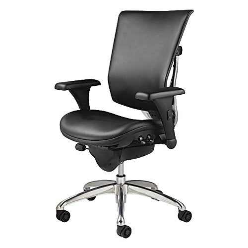 WorkPro Commercial Leather Executive Chair, Black