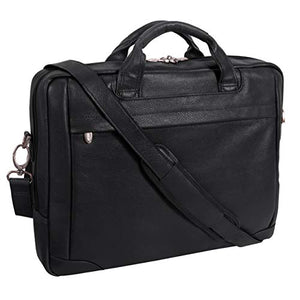 McKleinUSA S Series, Bridgeport, Pebble Grain Calfskin Leather, 17" Large Leather Laptop & Tablet Briefcase, Black (15475)