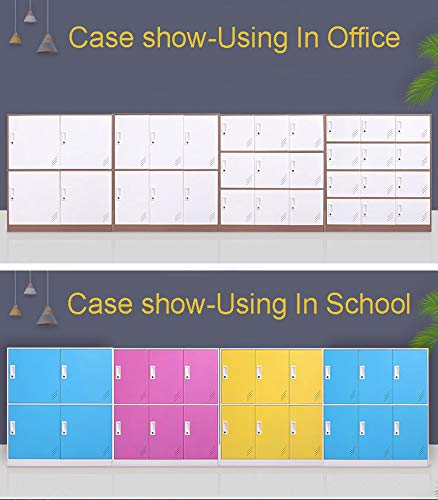 Shool and Home Locker Organizer Storage for Kids,Playground Metal Shoes and Bag Storage Cabinet (White)