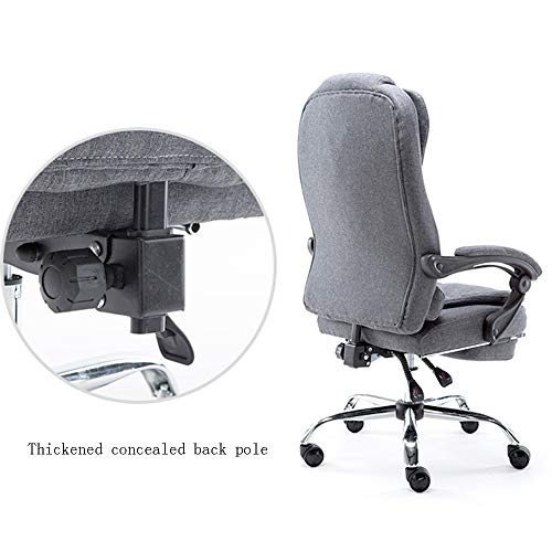 ZZHF Swivel Chair, Cloth Company Lounge Chair Study Office Computer Chair Lifting 360° Swivel Chair, 2 Colors - Adjustable Tilt Cushioned Seat (Color : B, Size : with Pedals)