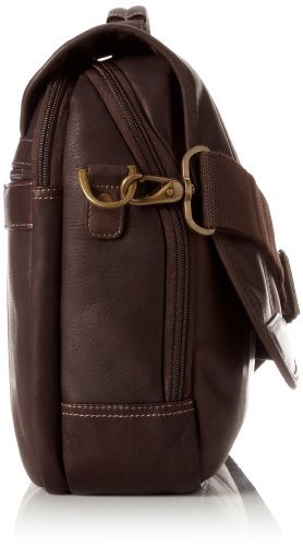 Samsonite Colombian Leather Flapover Briefcase, Brown, One Size