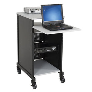 Balt Presentation Cart with CPU Holder, 18-Inch by 20-Inch by 47-1/2-Inch, Gray/Black