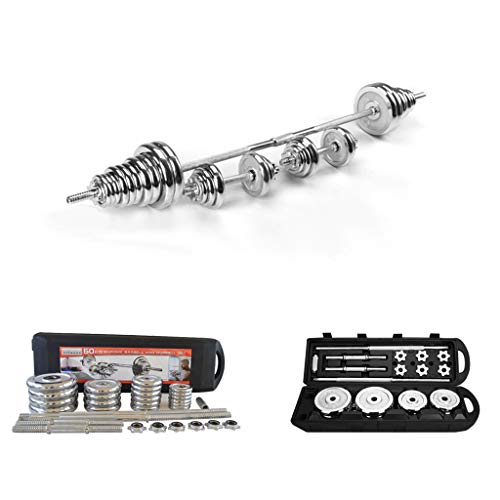 XINQITE Barbell Lifting Adjustable Dumbbell Set Free Weights 110LBS with Connector Work Out Strength Training for Home Gym Office Exercise Fitness Fast US Shippment (110 Lbs/50kg) : Sports & Outdoors