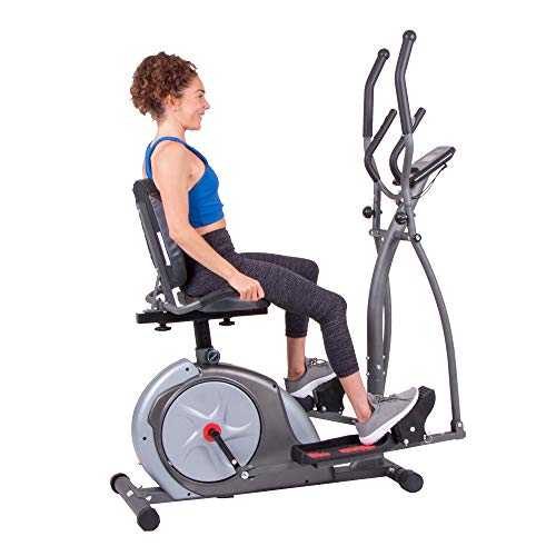 Body Rider BRT5800, 3-in-1 Trio Trainer Workout Machine, Black, Gray, Silver, and Red