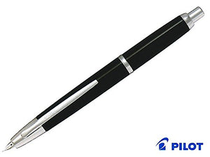 Pilot Fountain Pen Capless Decimo, Black Body, EF-Nib (FCT-15SR-B-EF)