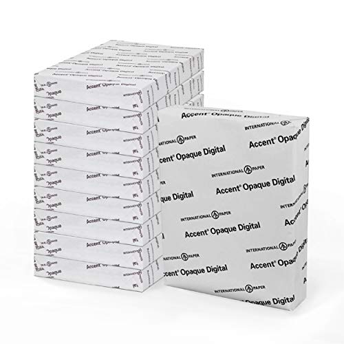 Accent Opaque White Printer Paper, 11” x 17” 28lb Bond/70lb Text Copy Paper – 4,000 Sheets (10 Reams) – Premium Computer Paper with Textured Vellum Finish – 97 Bright, 104gsm – 109512C
