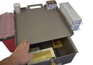 Omnimed Mobile Phlebotomy Cart with Large Storage Drawer and Keyed Lock