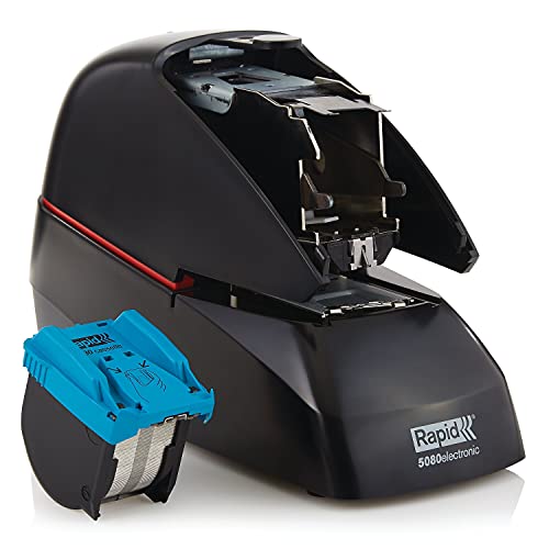 Rapid 90147 5080e Heavy-Duty Flat Clinch Electric Stapler 90-Sheet Capacity Black