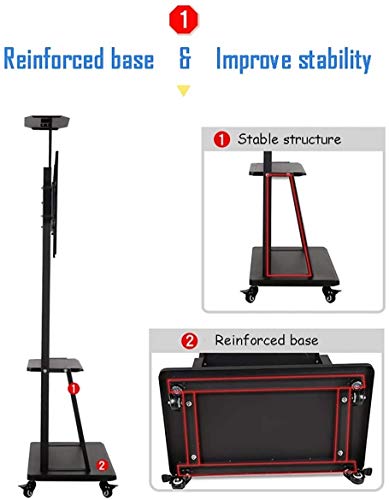 WEBOL TV Brackets for Wall Mount & Mobile Cart - 32-75 Inch LCD LED Plasma Display Stand