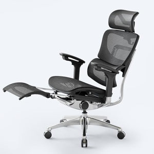 Odinlake 743-Plus Home Office Desk Chair with Footrest - Black