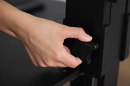 Victor DC300 High Rise Collection Adjustable Sit-Stand Desk Converter, Raises and Lowers to Transform Any Sit Down Desk Into A Stand Up Desk, Platform Rises Up to 15.5", Black
