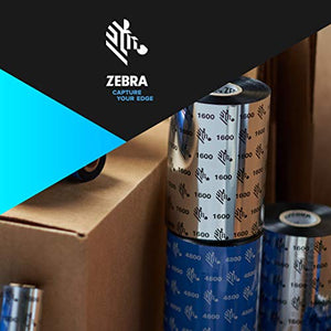 Zebra Premium Black Resin Ribbon for Industrial Thermal Transfer Printers 4.33 in Wide 1476 ft Long 1 in Core 6 Rolls 10031731SP