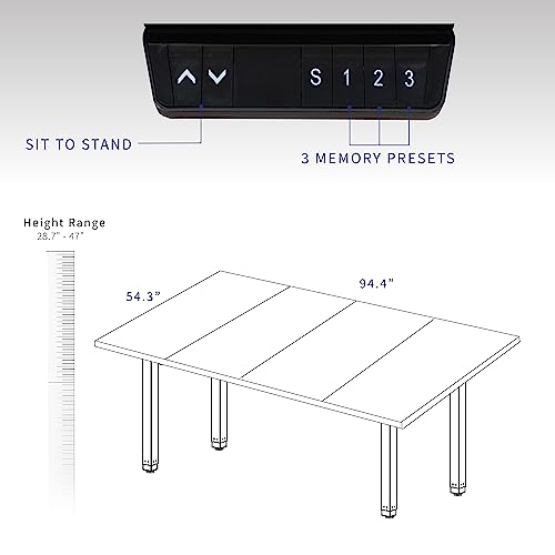 VIVO Electric Height Adjustable Stand Up Desk, Rustic Vintage Brown Table Tops, Large Standing Workstation - DESK-KIT-404N