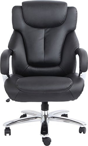 Comfort Products Admiral III Big & Tall Executive Leather Chair, Black