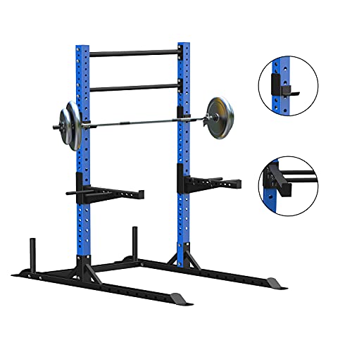 Wesfital 1200 lbs Commercial Power Squat Rack Weightlifting Bench Press Barbell Rack Strength Training Equipment