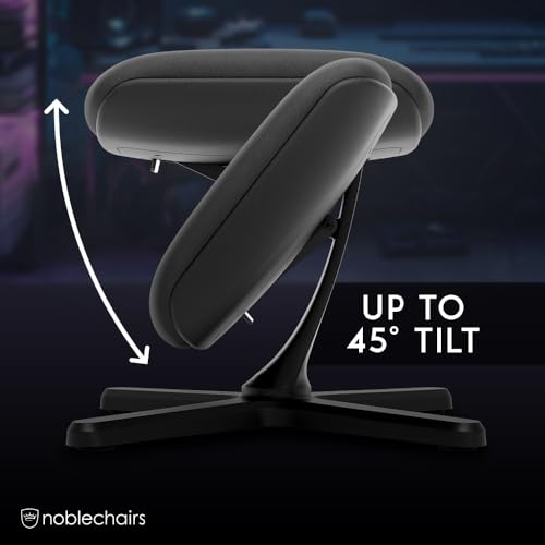 noblechairs Black Edition Footrest V2.0, 45-Degree Tilt, Premium Materials, High-Tech Vinyl Cover
