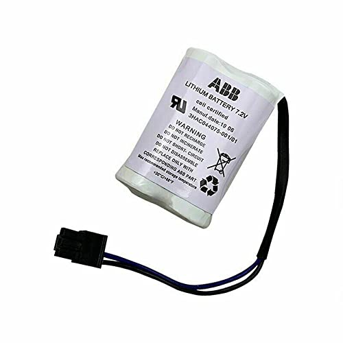BAOBUTE 20pcs 3600mAh 3HAC044075-001/01 7.2V Lithium Battery for ABB Robot CPU SMB ABBTA521 ABB3HAC16831-1
