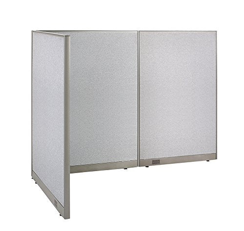 GOF Freestanding L Shaped Office Partition, Large Fabric Room Divider Panel, 48"D x 96"W x 72"H