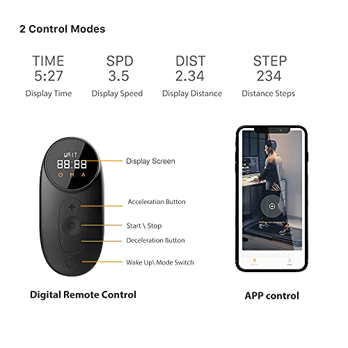 Folding Treadmill, Walkingpad Ultra Slim Foldable Treadmill Smart Fold Walking Pad Portable Safety Non Holder Gym and Running Device P1 Grey 0.5-3.72MPH