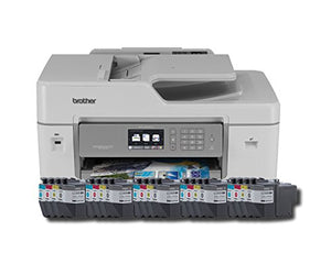 Brother MFC-J6535DWXL All-in-One Color Inkjet Printer, Wireless Connectivity, Automatic Duplex Printing, Includes up to 2 Years of Ink