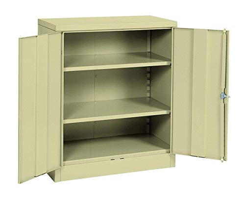 Sandusky Lee RTA7001-07 Putty Steel SnapIt Counter Height Cabinet, 2 Adjustable Shelves, 42 Height x 36 Width x 18 Depth (Pack of 2)