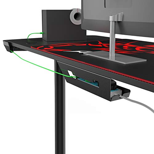 Eureka Ergonomic L60 Gaming Desk - PC Gaming Desk, L Shaped Computer Gaming Desk, 60" X 43" Desktop,Black