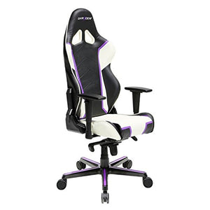 DXRacer OH/RH110/NWV Racing Series Black and Violet Gaming Chair - Includes 2 Free Cushions