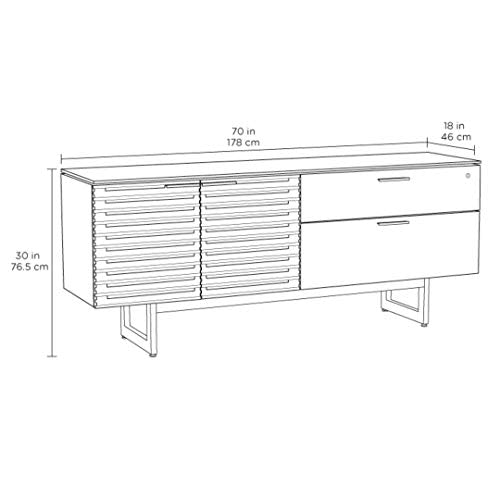 BDI Furniture Corridor Office 6529 Credenza, Natural Walnut