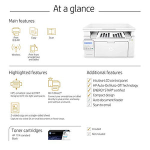 HP Laserjet Pro M130nw All-in-One Wireless Laser Printer, Amazon Dash Replenishment Ready (G3Q58A). Replaces HP M125nw Laser Printer (Renewed)